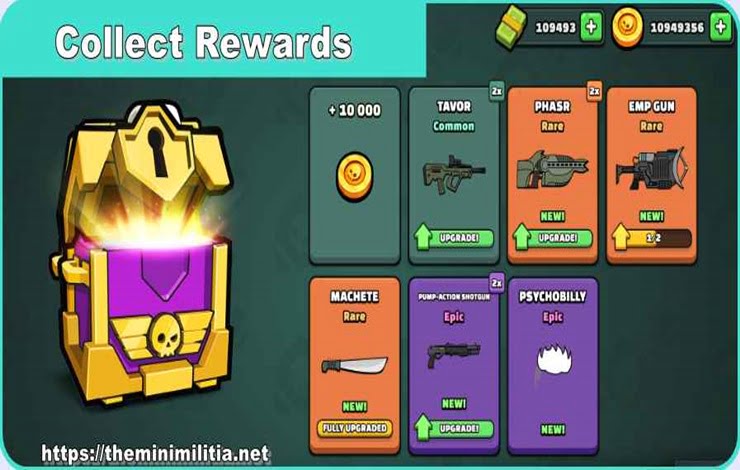 mini militia daily reward collection